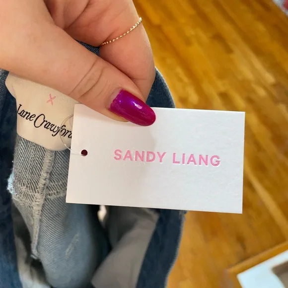 💎NWT Sandy Liang x Lane Crawford denim mini skirt broken heart - Picture 4 of 8